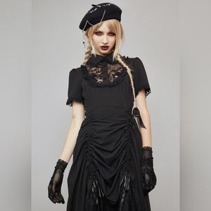 WIDOW Dust Has Settled Goth Adjustable Length Maxi Dress (Dolls Kill) - SZ XXL